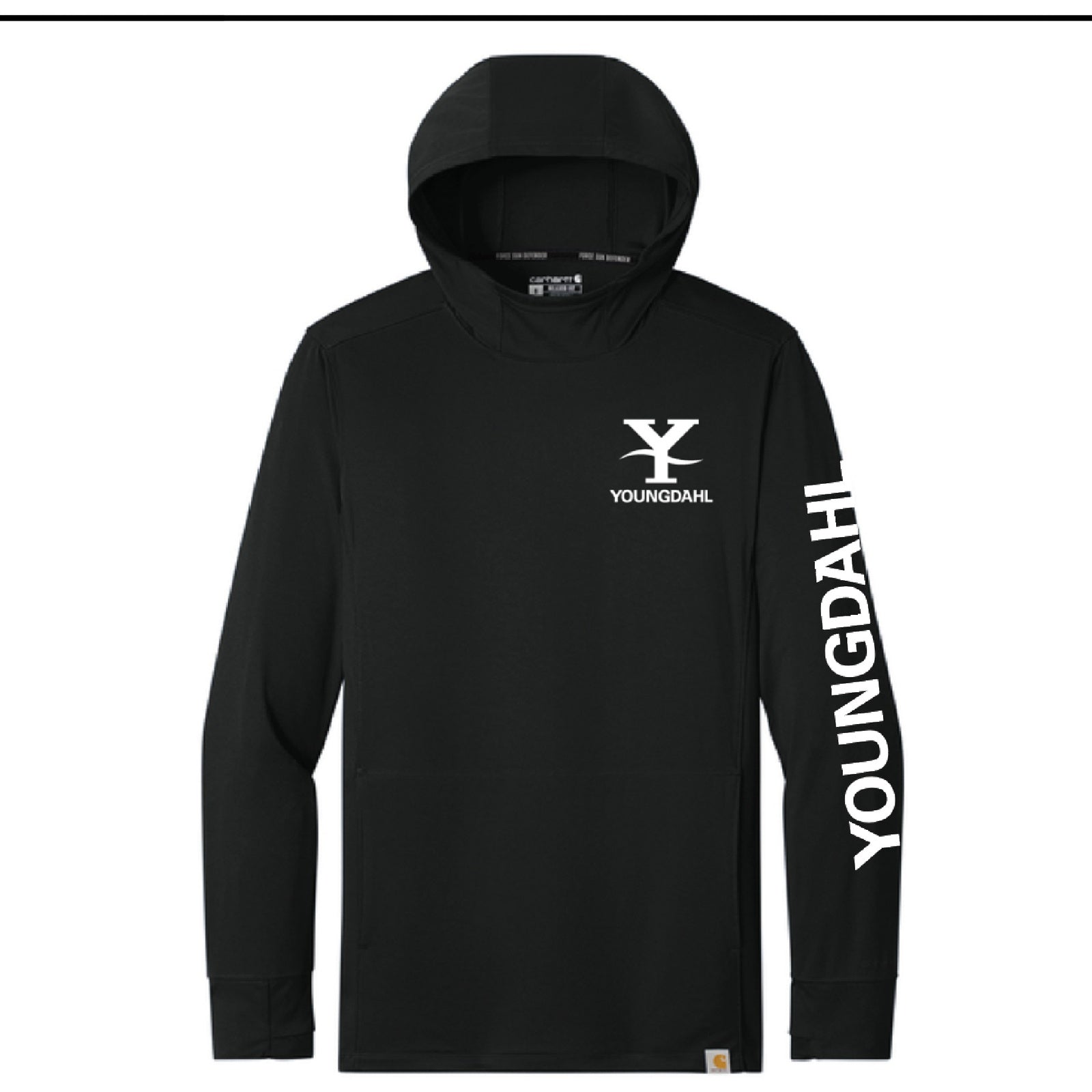 Youngdahl Carhartt Force Sun Defender Hooded Long Sleeve T-Shirt - Asphalt Grey