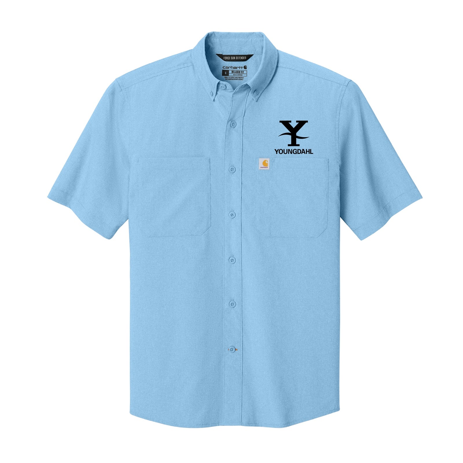Youngdahl Carhartt Force Sun Defender Short Sleeve Shirt - Fresh Water Blue
