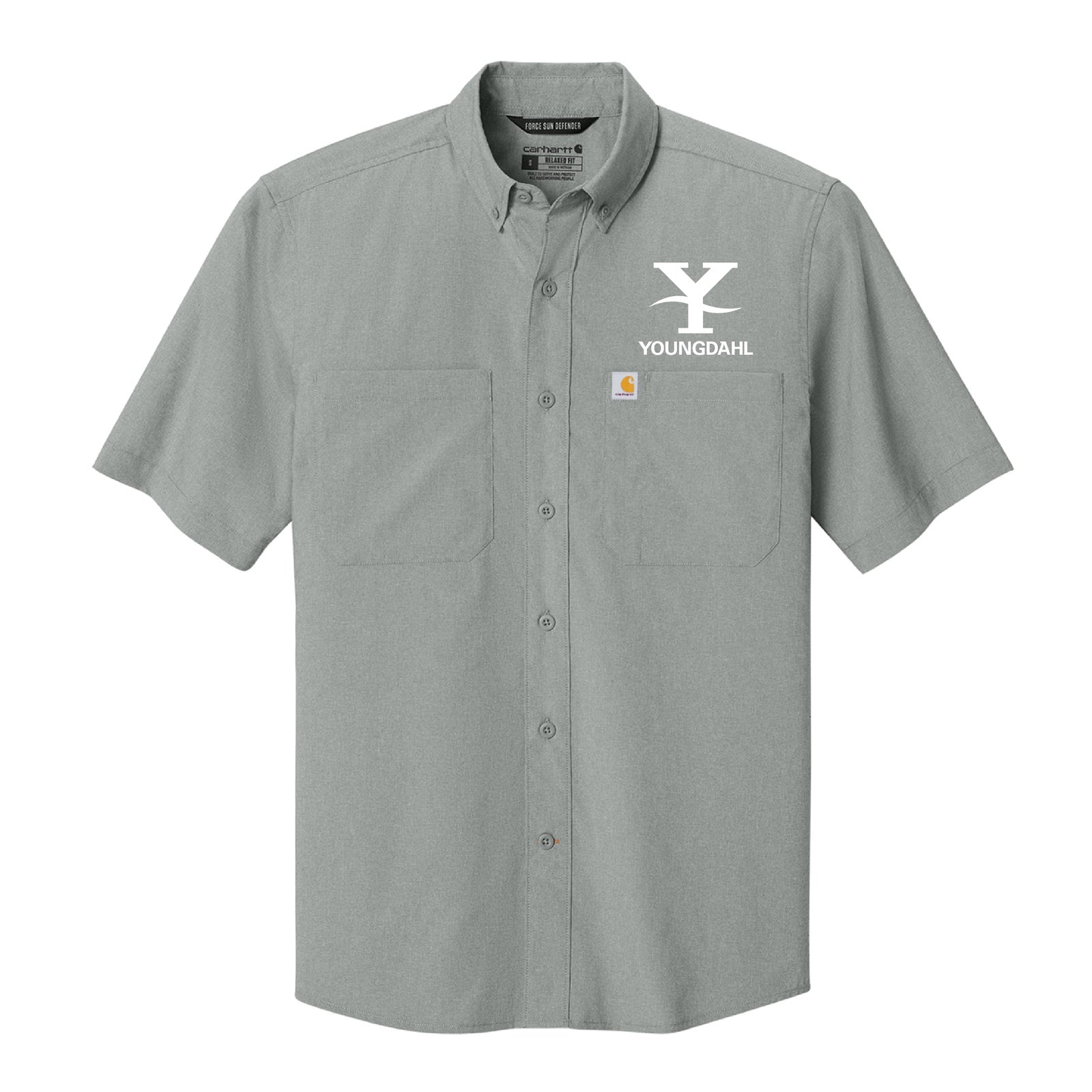 Youngdahl Carhartt Force Solid Short Sleeve Shirt - Steel