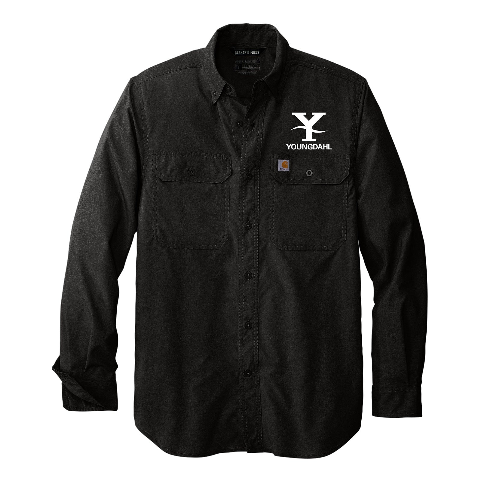 Youngdahl Carhartt Force Solid Long Sleeve Shirt - Black
