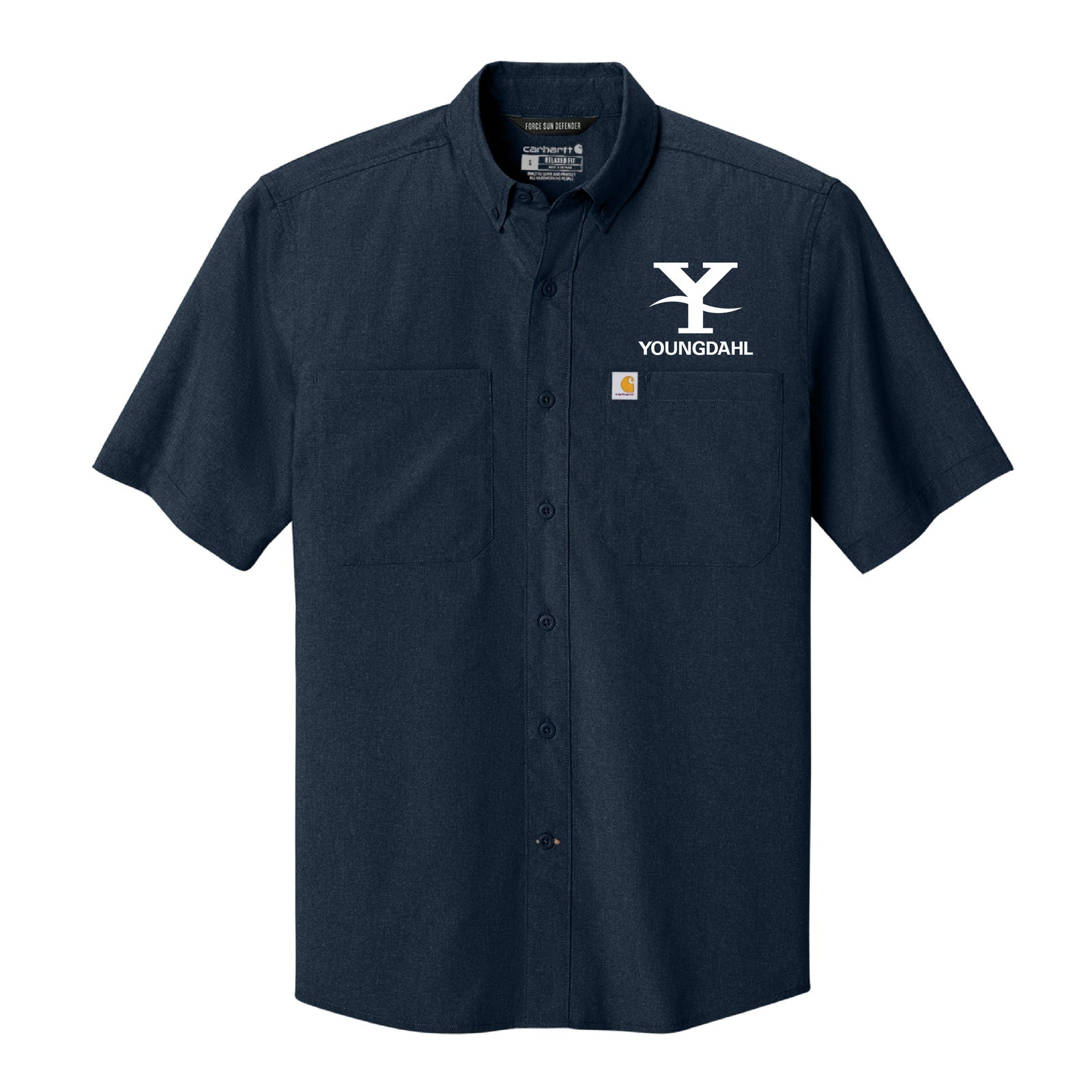 Youngdahl Carhartt Force Sun Defender Short Sleeve Shirt - Navy