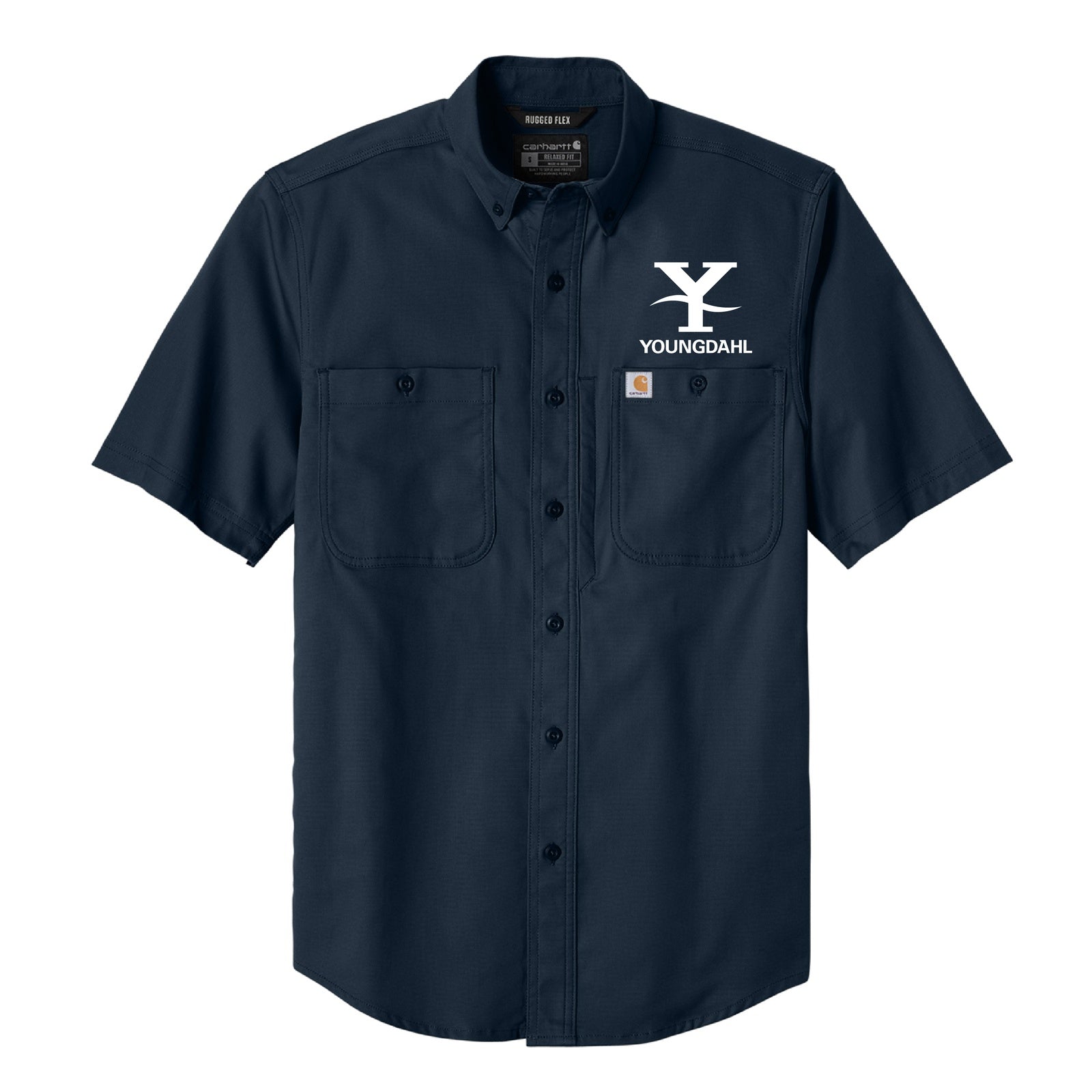 Youngdahl Carhartt Rugged Professional Short Sleeve Shirt - Navy
